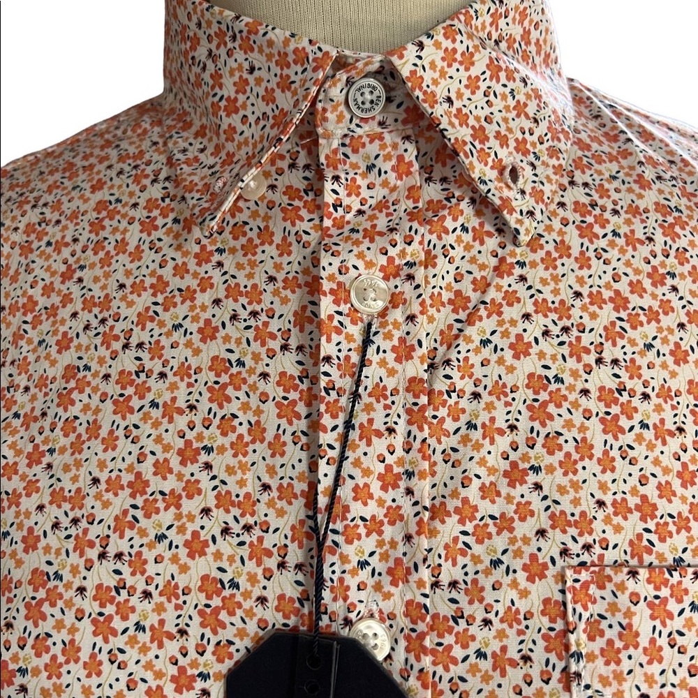 NWT Ben Sherman Floral Print Short Sleeve Button Down.